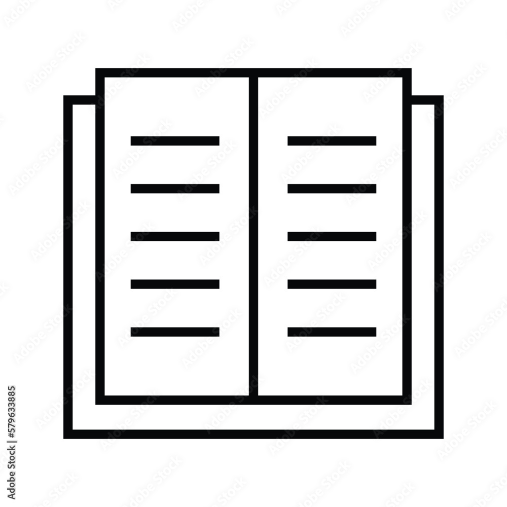 book icon. Isolated on white background. Trendy Flat style for graphic design, Web site, UI. EPS book icon. Isolated on white background. Trendy Flat style for graphic design, Web site, UI. EPS