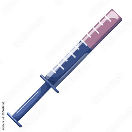 Oral syringe. Medicine, pharmacy and healthcare concept. Isolated vector illustration for flyer, poster, banner.