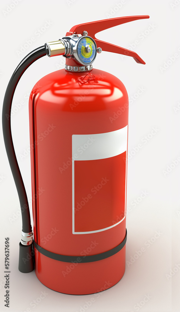 Isolated Fire Extinguisher on White Background - Essential Safety Equipment for Emergencies Isolated Fire Extinguisher on White Background - Essential Safety Equipment for Emergencies