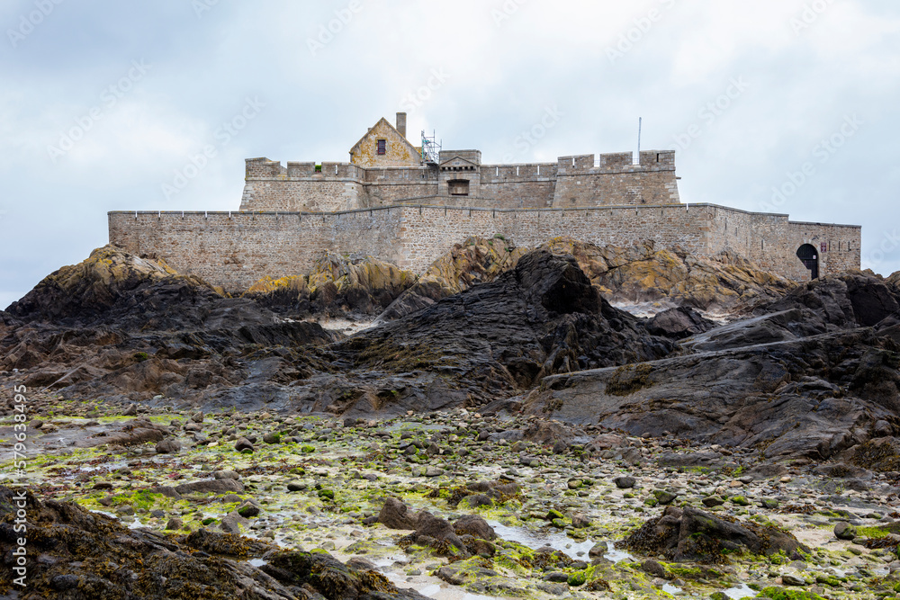 FORT NATIONAL, Vast 17th-century granite fortress built in SAINT MALO, France FORT NATIONAL, Vast 17th-century granite fortress built in SAINT MALO, France