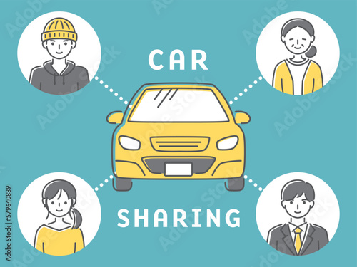 カーシェアリングを利用する人々