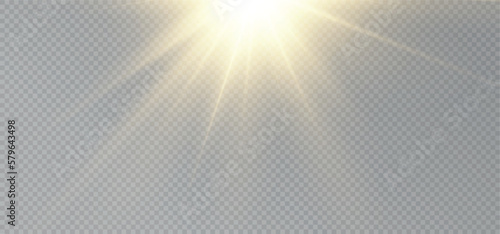 Golden particles of light. Golden light. Light flare.Stars isolated on transparent background.