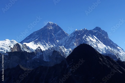 View of Mt Everest from Gokyo Ri, Solukhumb, Nepalese Himalayas