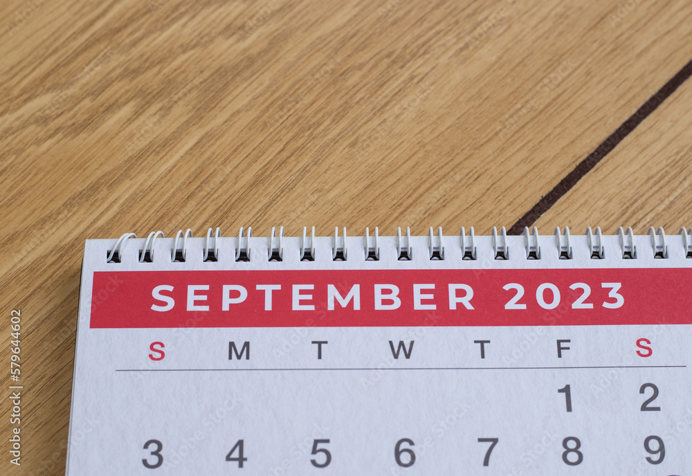 Closeup shot of a 2023 calendar, Closeup shot of a 2023 calendar,