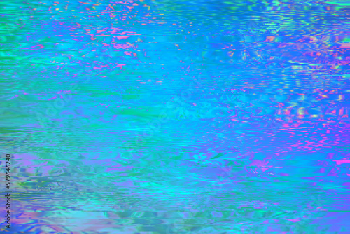 Glitched abstract purple pink green pastel rainbow wavy background interlaced digital Distorted Motion glitch effect. Futuristic striped cyberpunk design Retro rave 90s unicorn candy colors aesthetic