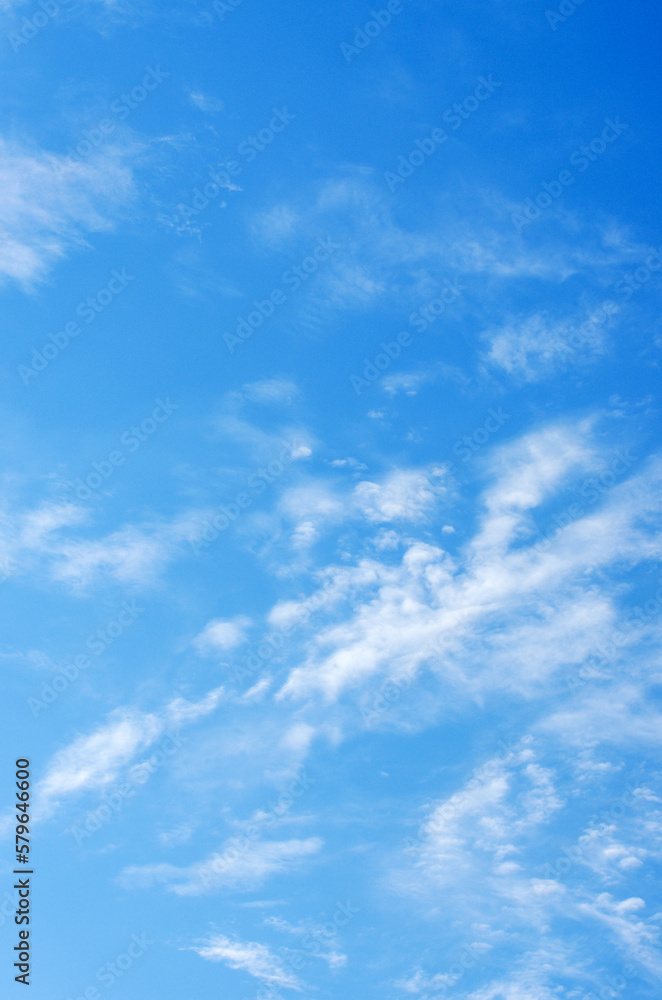 White clouds in blue sky