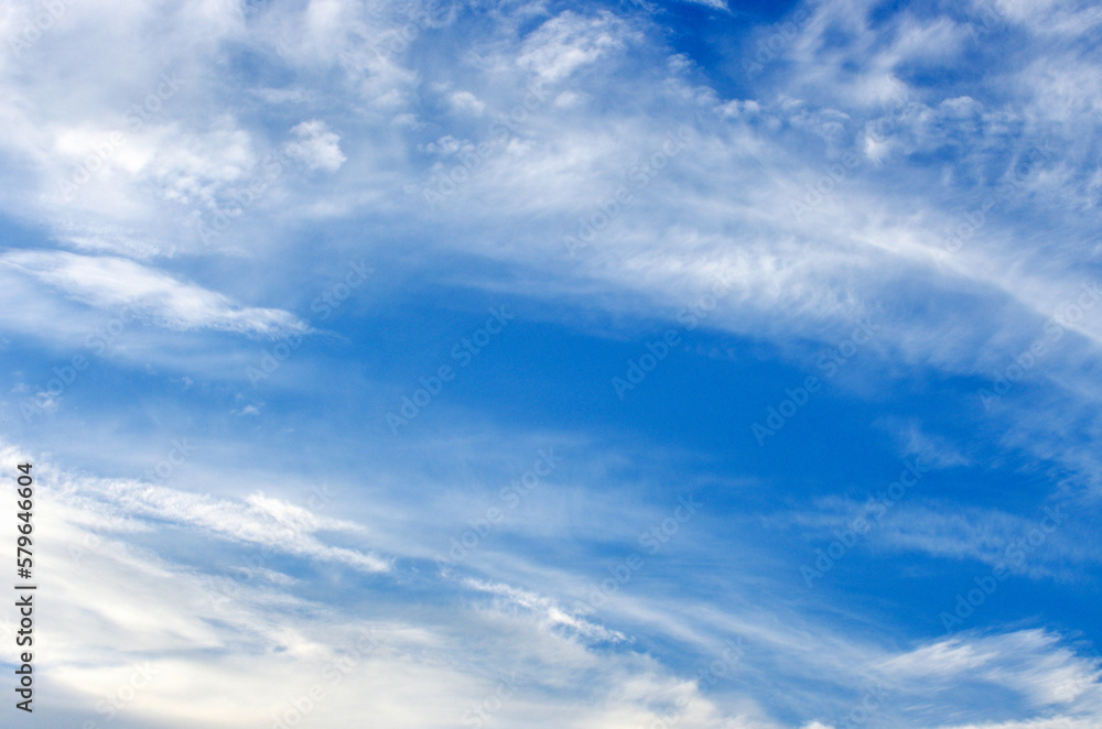 White clouds in blue sky