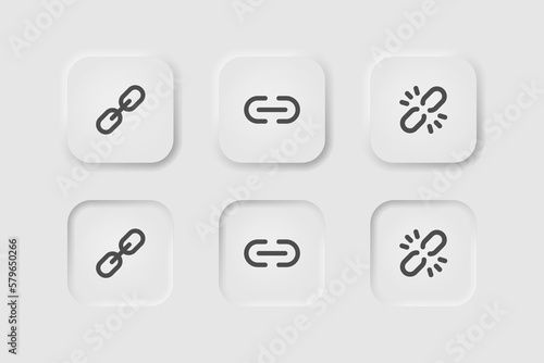 Statistic icon in neumorphism style. Icons for business, white user interface. UI, UX. Chart symbol. Stats, business, graphics, increase, economic, stock. Neumorphic style. Vector illustration.