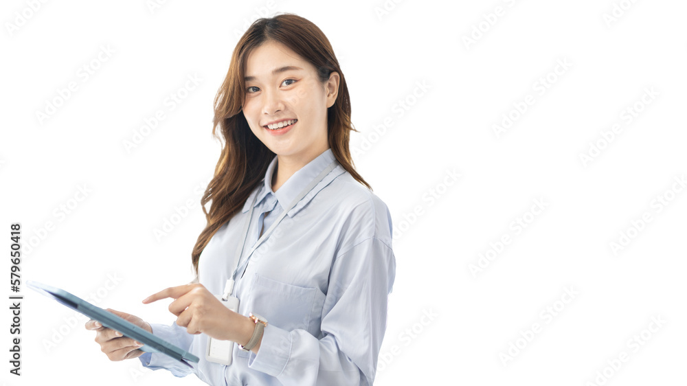 Office worker with a beautiful Asian woman in a private office, Daily routine of office workers, Welcome to work in the morning with a bright smile, Businesswoman in office concept. Office worker with a beautiful Asian woman in a private office, Daily routine of office workers, Welcome to work in the morning with a bright smile, Businesswoman in office concept.