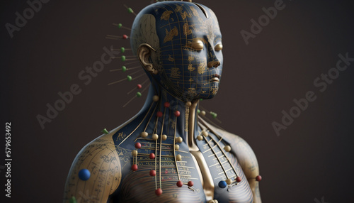 Traditional Chinese Medicine Acupuncture Model Figurine