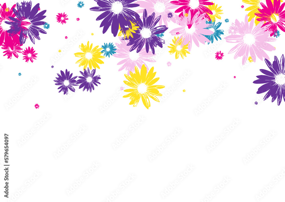 Blue Leaf Background White Vector. Flower Festive Design. Pink Plant Style. Factory Banner. Draw Color Chamomile. Blue Leaf Background White Vector. Flower Festive Design. Pink Plant Style. Factory Banner. Draw Color Chamomile.
