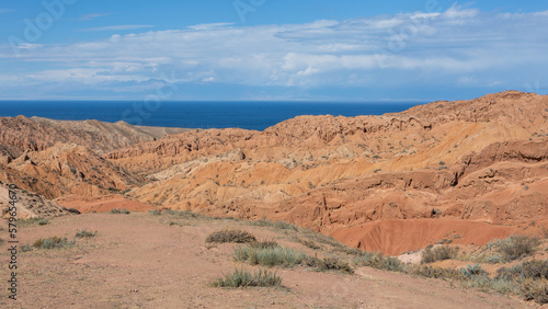 Fairytale canyon or Skazka Canyon near Issyk-Kul lake, Kyrgyzstan.