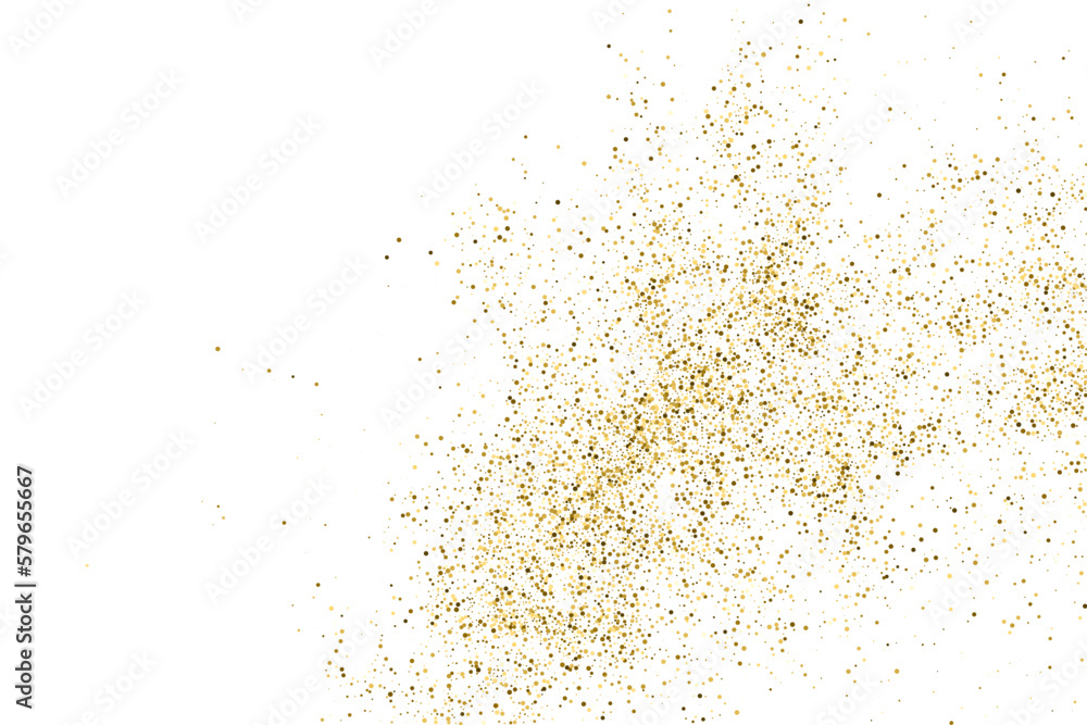 Gold Glitter Texture Isolated On White. Goldish Color Sequins. Celebratory Background. Golden Explosion Of Confetti. Vector Illustration, Eps 10. Gold Glitter Texture Isolated On White. Goldish Color Sequins. Celebratory Background. Golden Explosion Of Confetti. Vector Illustration, Eps 10.
