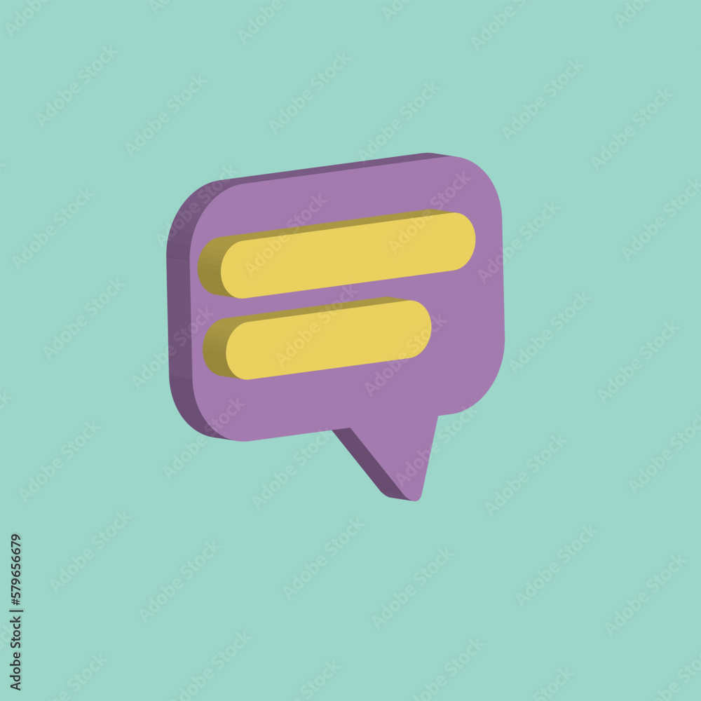 3D Realistic chat or online message vector illustration 3D Realistic chat or online message vector illustration