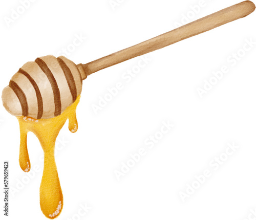 honey dripping watercolor png