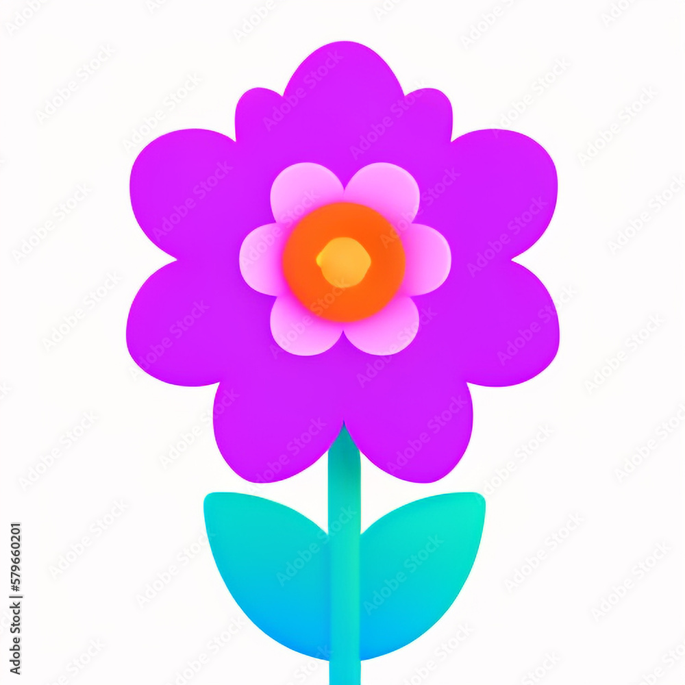 Colorful 3d emoji flowers icon illustration isolated on white background. art style for banner, poster, promotion, web site, online shopping, advertising. Colorful 3d emoji flowers icon illustration isolated on white background. art style for banner, poster, promotion, web site, online shopping, advertising.