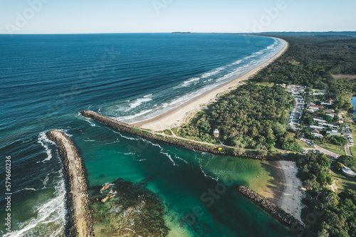 Aerial view of Brunswick Heads, NSW