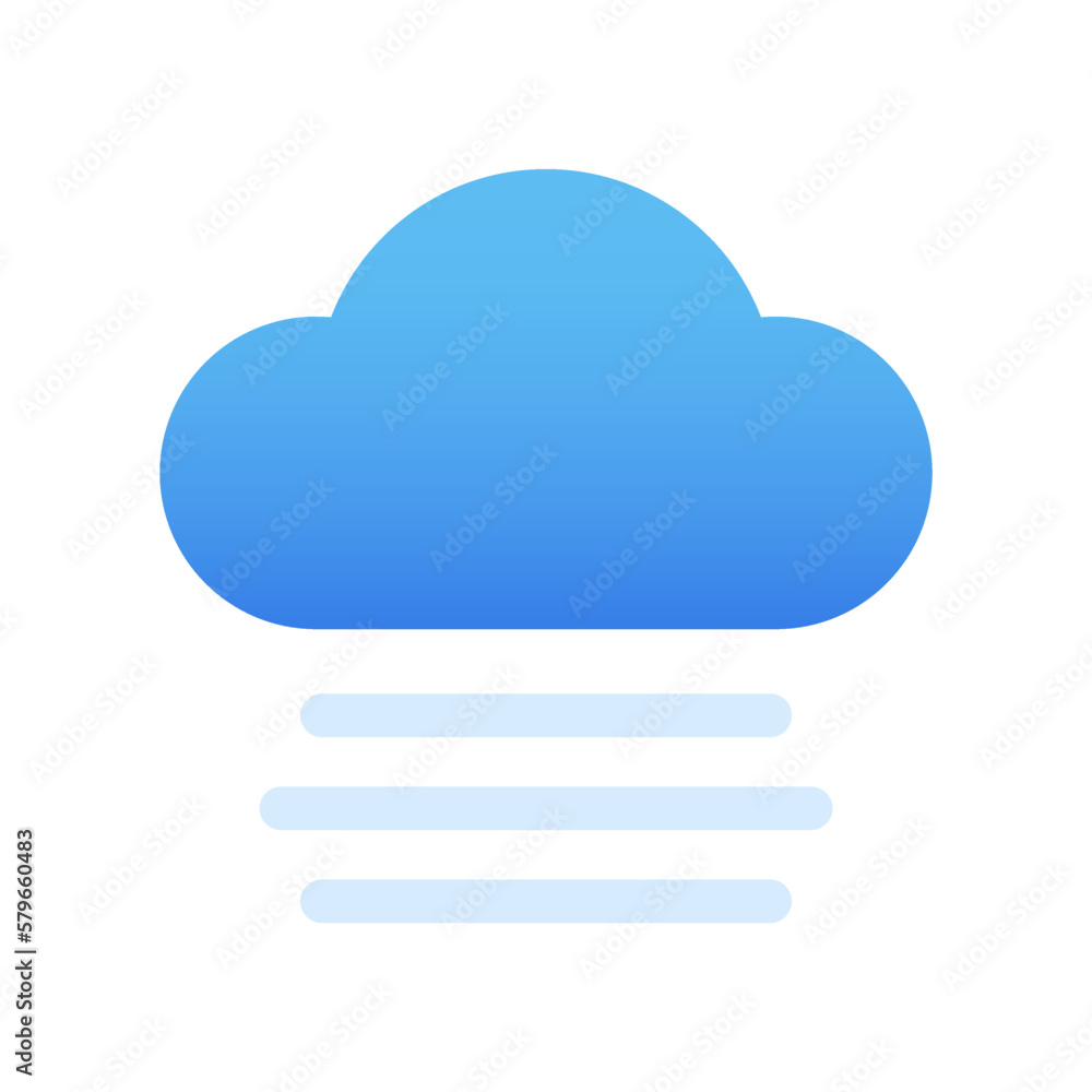 Basic weather icon of cloud and fog with gradient. Can be used for web, apps, stickers. Isolated vector and PNG illustration on transparent background. Basic weather icon of cloud and fog with gradient. Can be used for web, apps, stickers. Isolated vector and PNG illustration on transparent background.