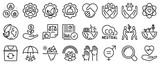Line icons about ESG environmental social and governance on transparent background with editable stroke.