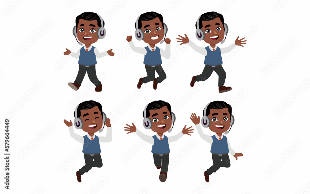 Call center and customer service character Call center and customer service character