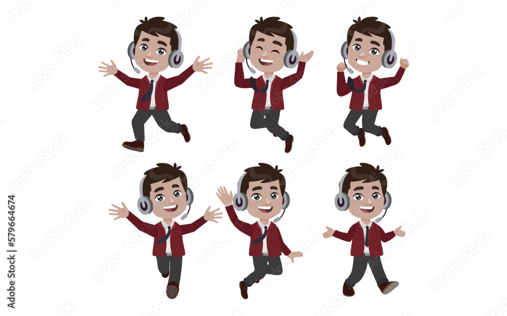 Call center and customer service character