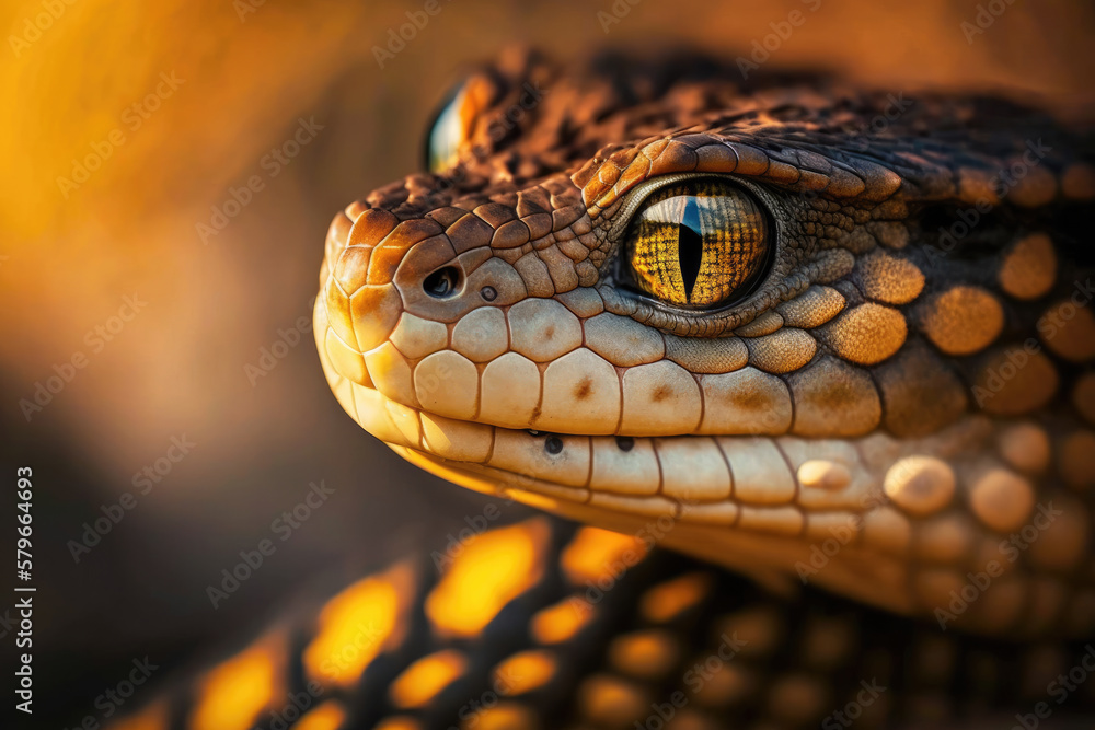 close up of a snake created with Generative AI technology close up of a snake created with Generative AI technology