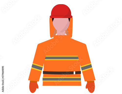 消防士の男性 消防官 ベクターイラスト