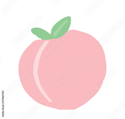 illustration of a peach