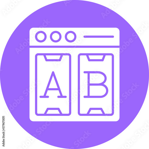 Vector Design Ab Testing Icon Style
