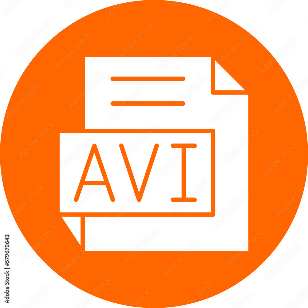 Vector Design AVI Icon Style Vector Design AVI Icon Style