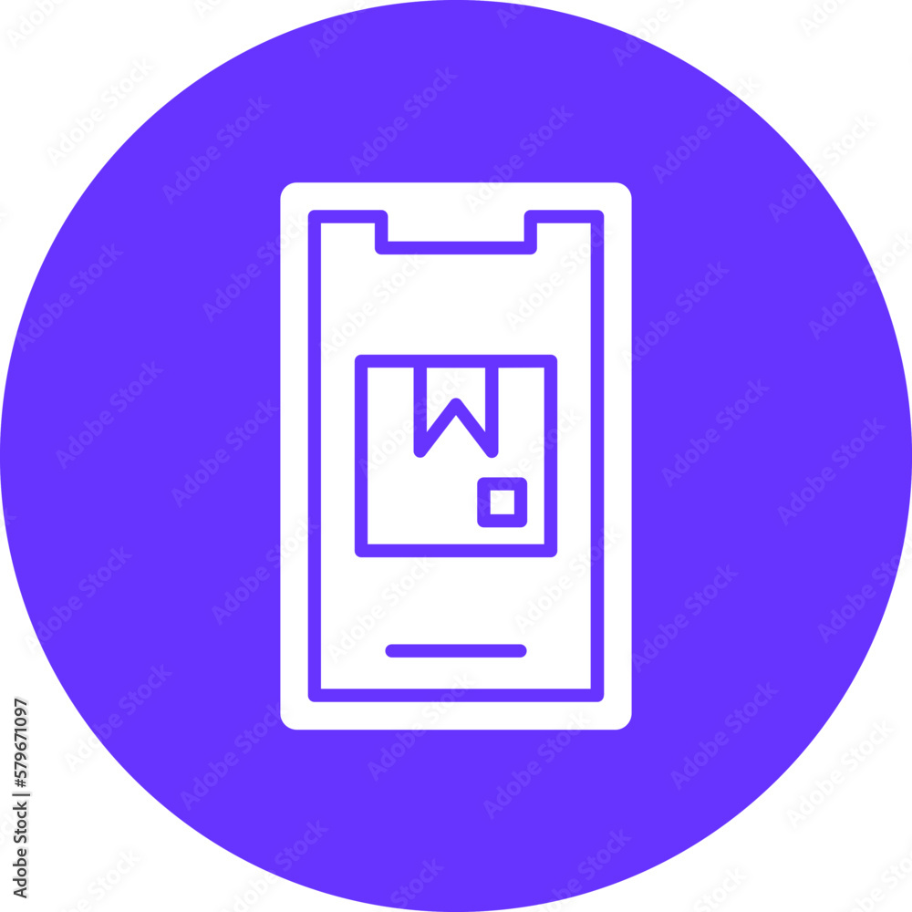 Vector Design Mobile Delivery Box Icon Style Vector Design Mobile Delivery Box Icon Style