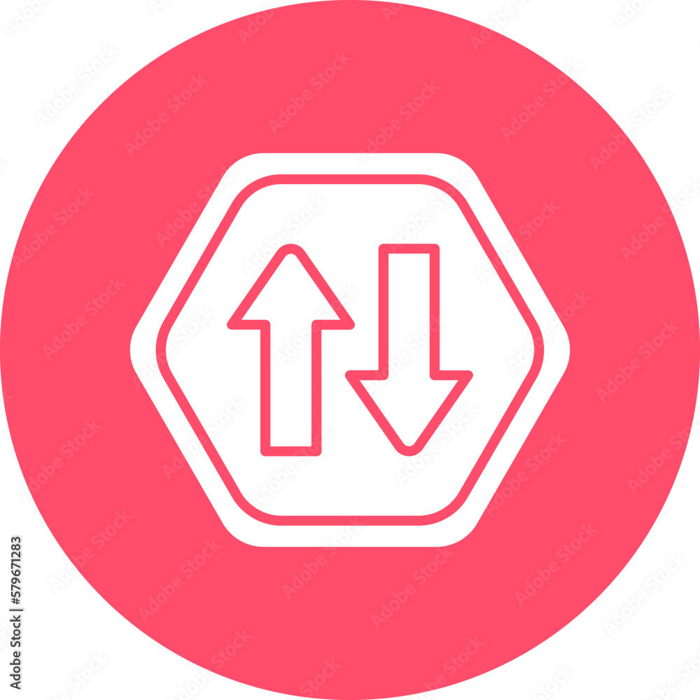 Vector Design Two Way Icon Style Vector Design Two Way Icon Style