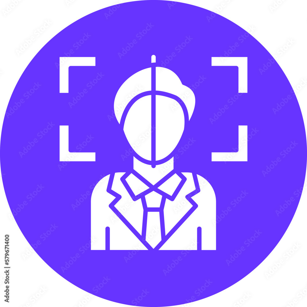 Vector Design Face Scan Icon Style Vector Design Face Scan Icon Style