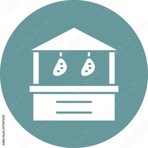 Vector Design Meat Stall Icon Style