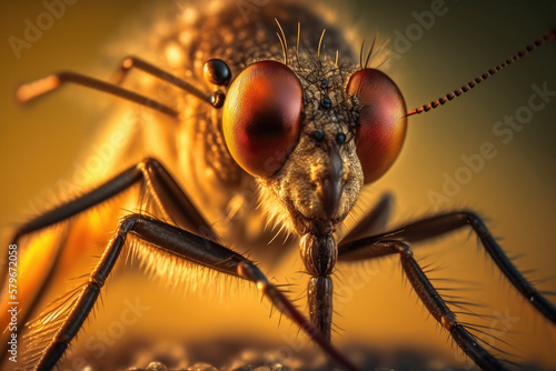 mosquito in close up view created with Generative AI technology © Robert Herhold