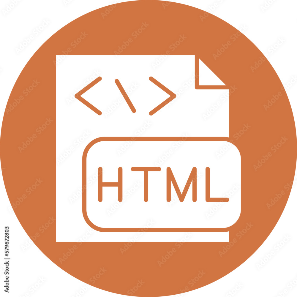 Vector Design HTML File Icon Style Vector Design HTML File Icon Style