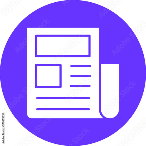 Vector Design Newspaper Icon Style