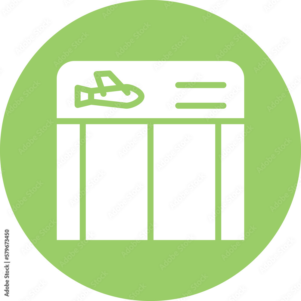 Vector Design Boarding Gate Icon Style Vector Design Boarding Gate Icon Style