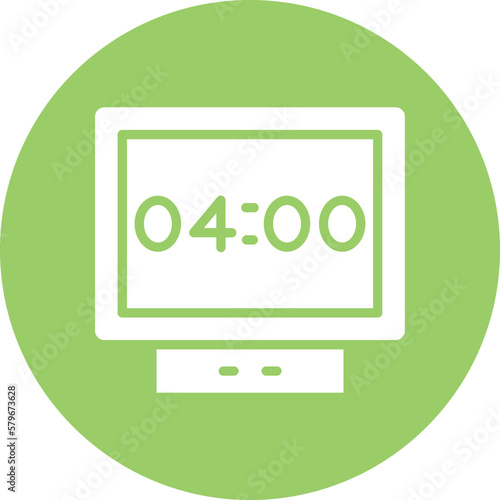 Vector Design Digital Clock Icon Style