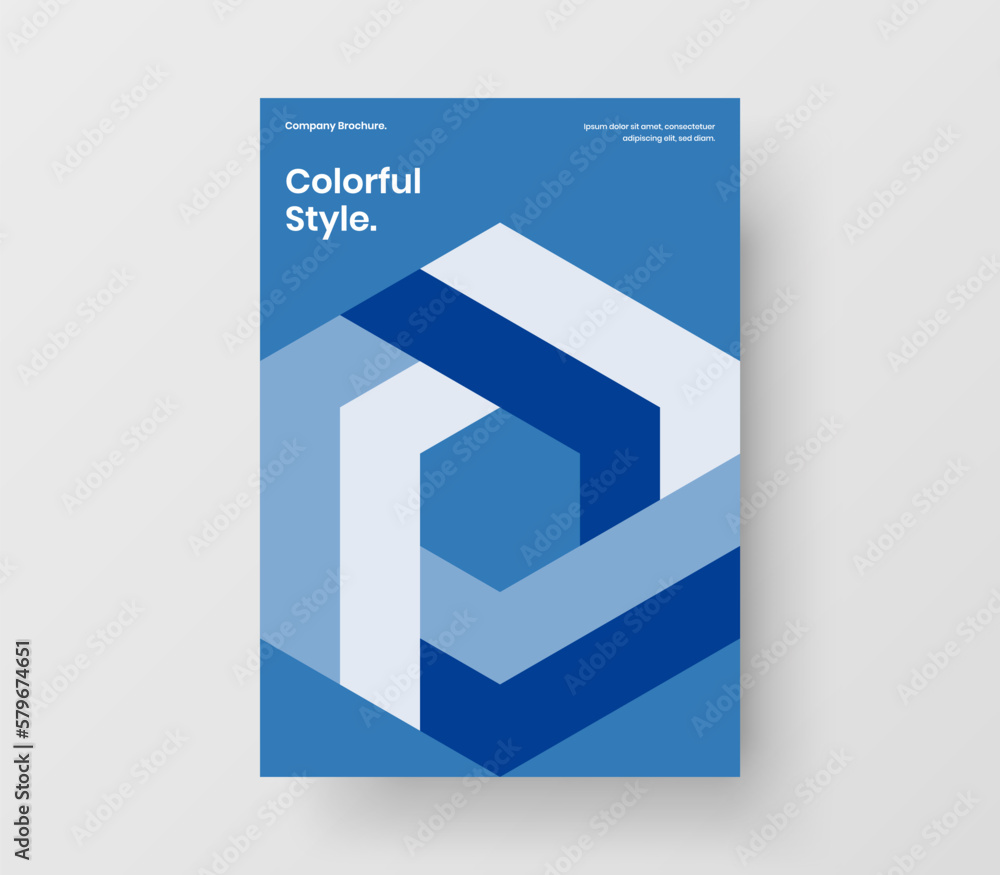 Vivid geometric pattern magazine cover layout. Original presentation vector design concept. Vivid geometric pattern magazine cover layout. Original presentation vector design concept.