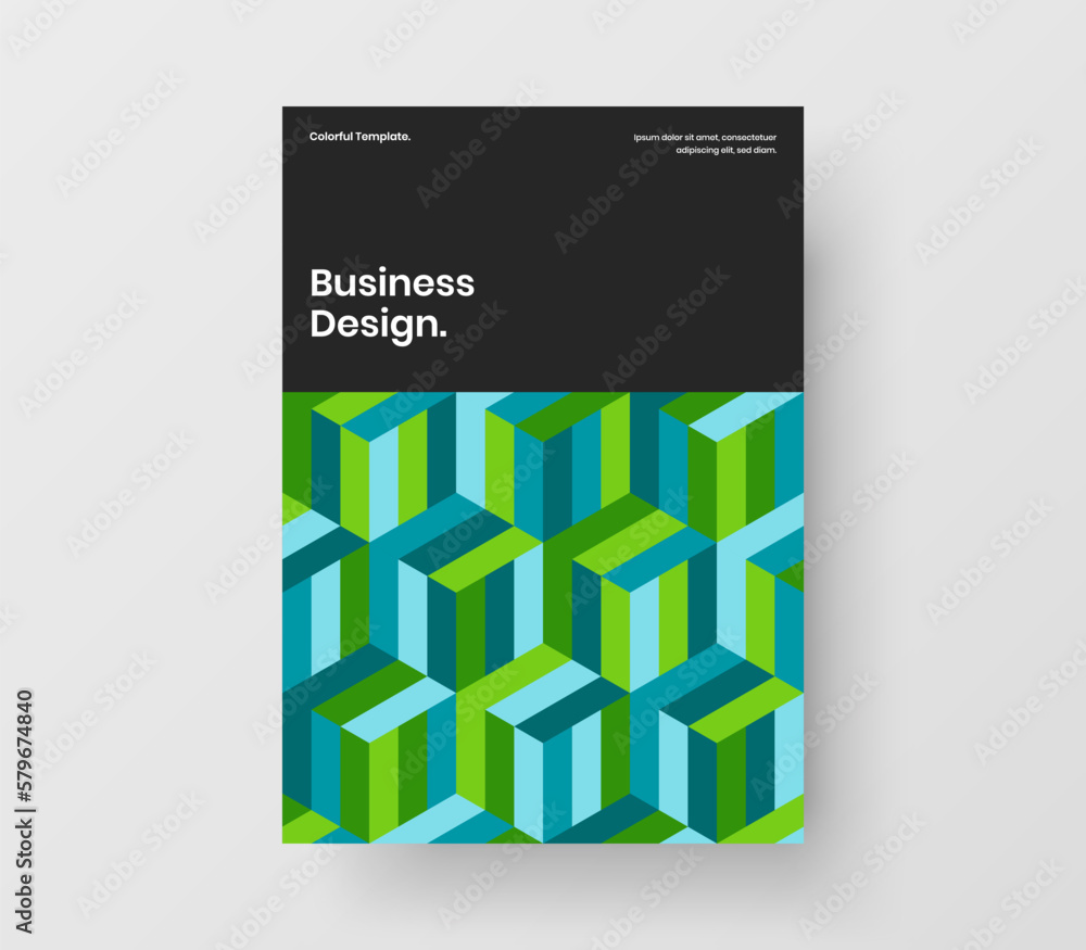 Modern geometric shapes postcard layout. Creative presentation A4 design vector template. Modern geometric shapes postcard layout. Creative presentation A4 design vector template.