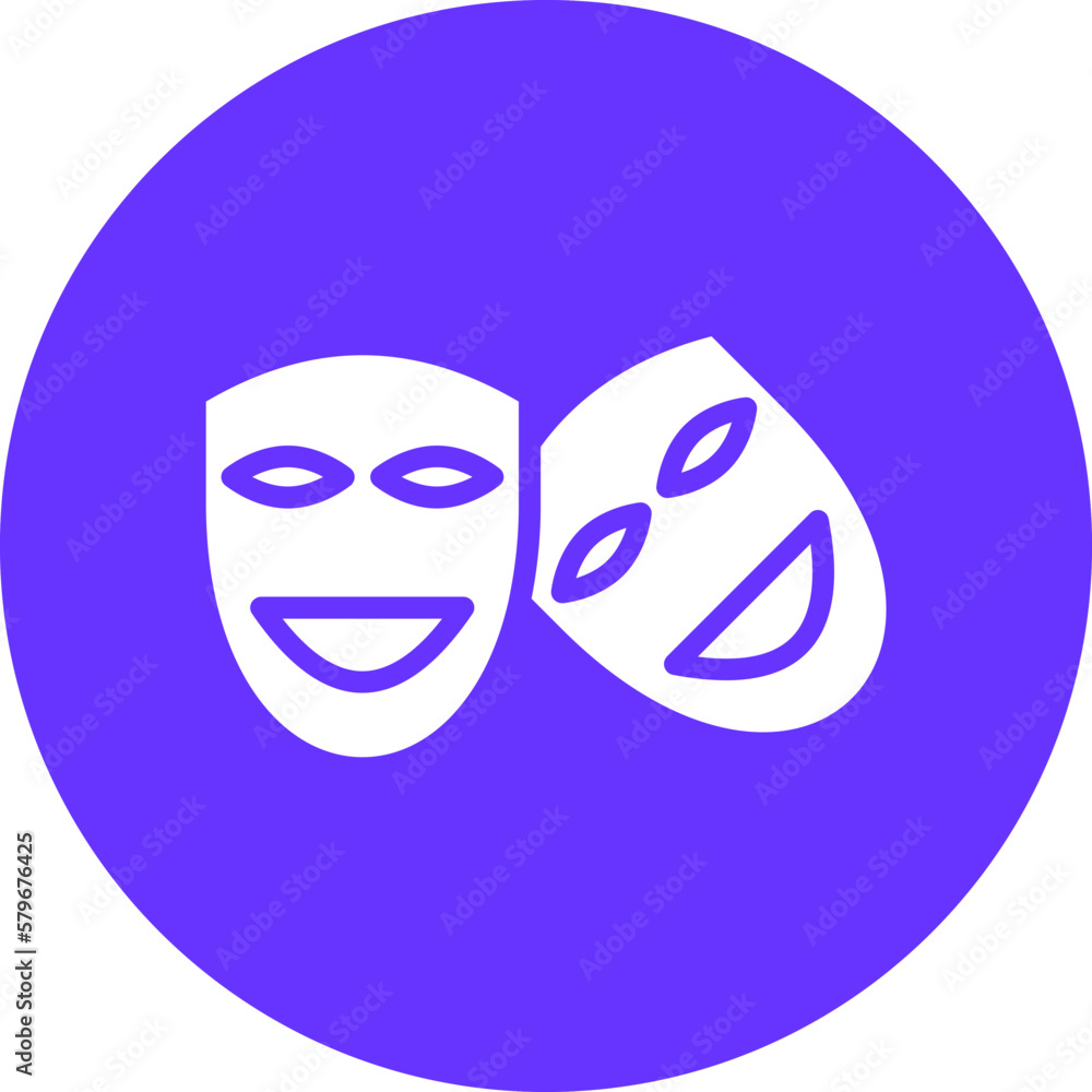 Vector Design Theatre Mask Icon Style Vector Design Theatre Mask Icon Style