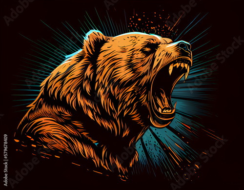 bear angry art