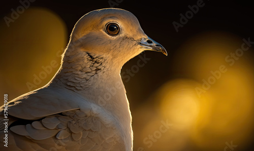 Wallpaper Mural close up of a dove created with Generative AI technology Torontodigital.ca