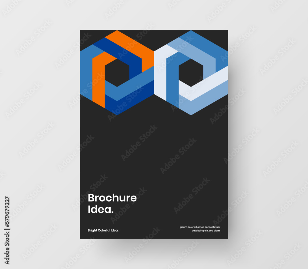 Fresh flyer design vector concept. Vivid mosaic hexagons brochure illustration. Fresh flyer design vector concept. Vivid mosaic hexagons brochure illustration.