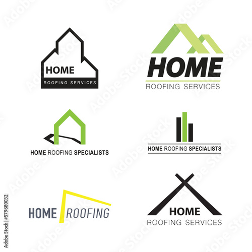 roofing logo and home logon design
