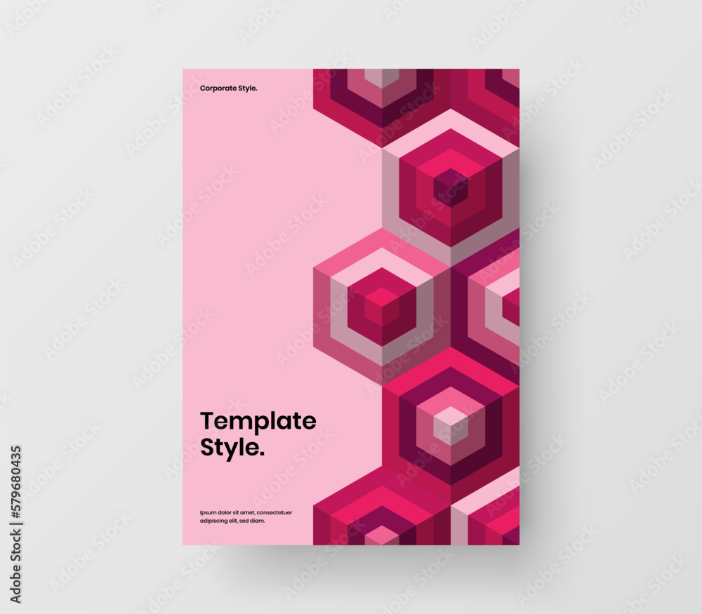 Simple placard A4 design vector template. Amazing geometric pattern brochure illustration. Simple placard A4 design vector template. Amazing geometric pattern brochure illustration.