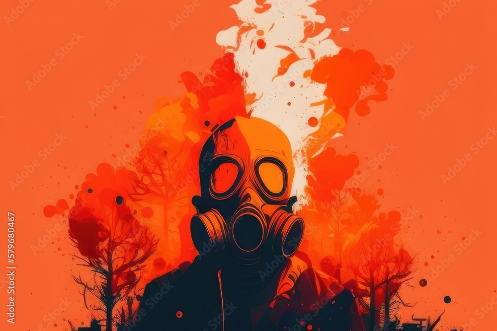 Toxic smoke, hazardous chemicals, burning eyes, wheezing lungs