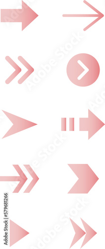 Set of arrows icon or clipart vector