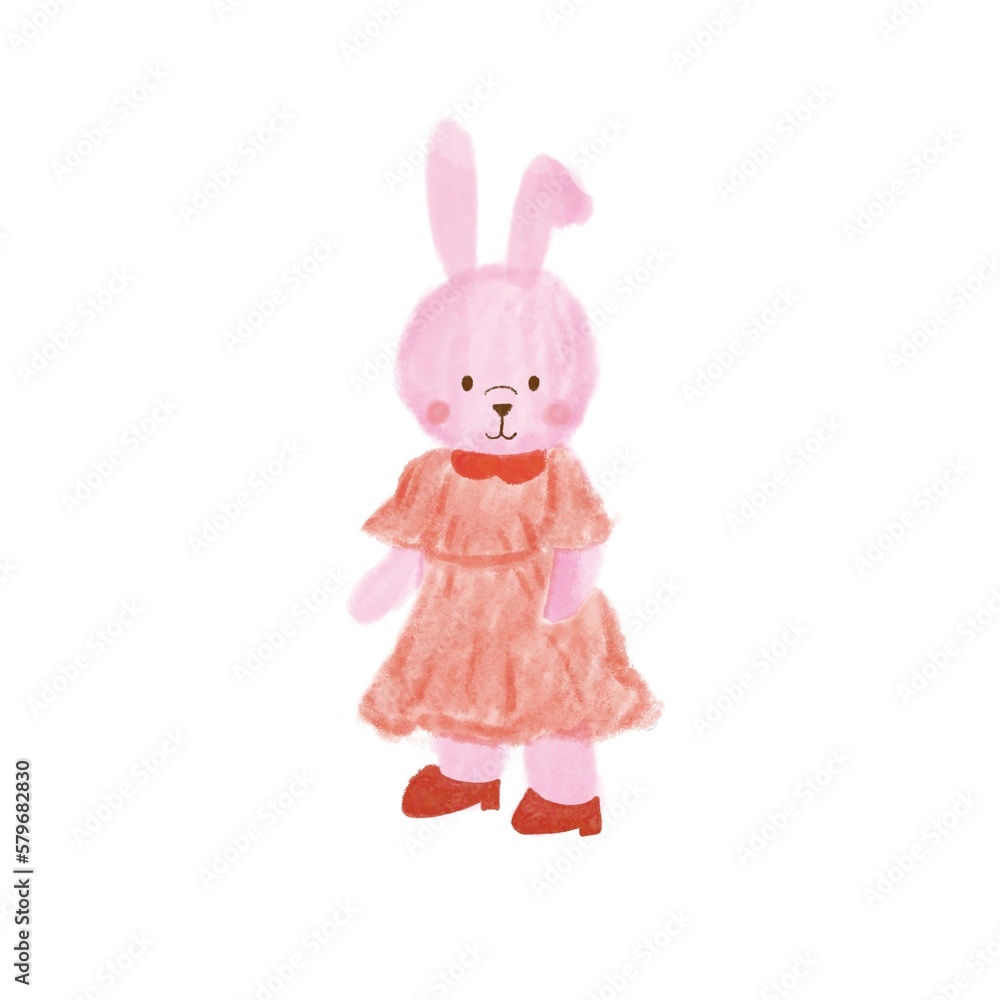 Obraz premium ドレスを着たうさぎ